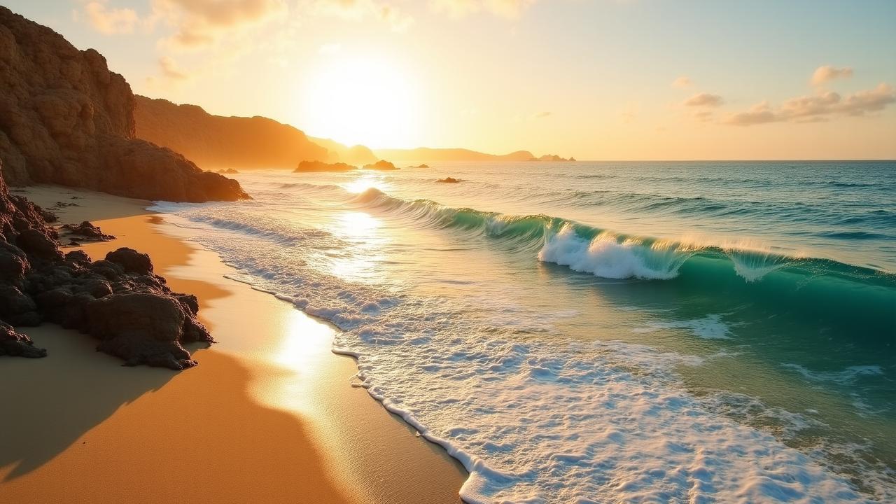 Golden hour at Windansea Beach, San Diego